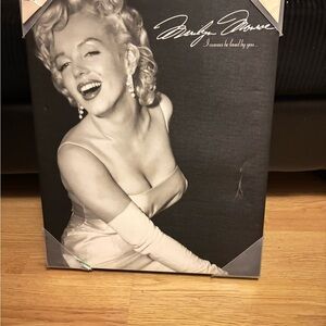Marilyn Monroe Black and White Canvas Art